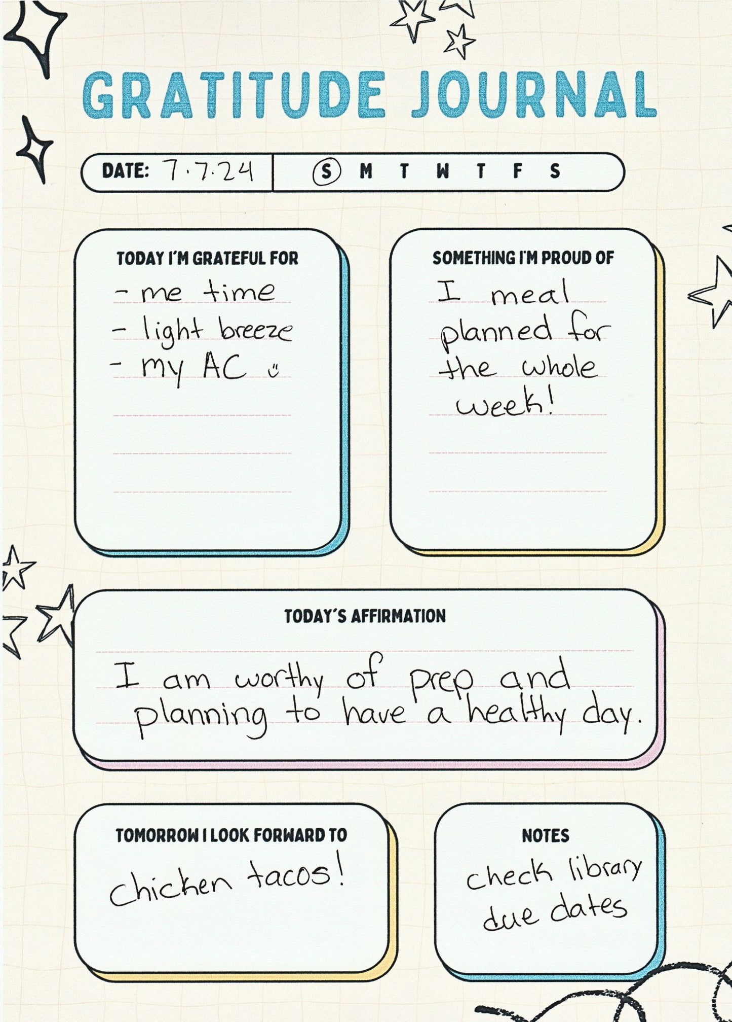 Mindful Daily Journal – Gratitude, Affirmations, Reflections & Tomorrow’s Intentions