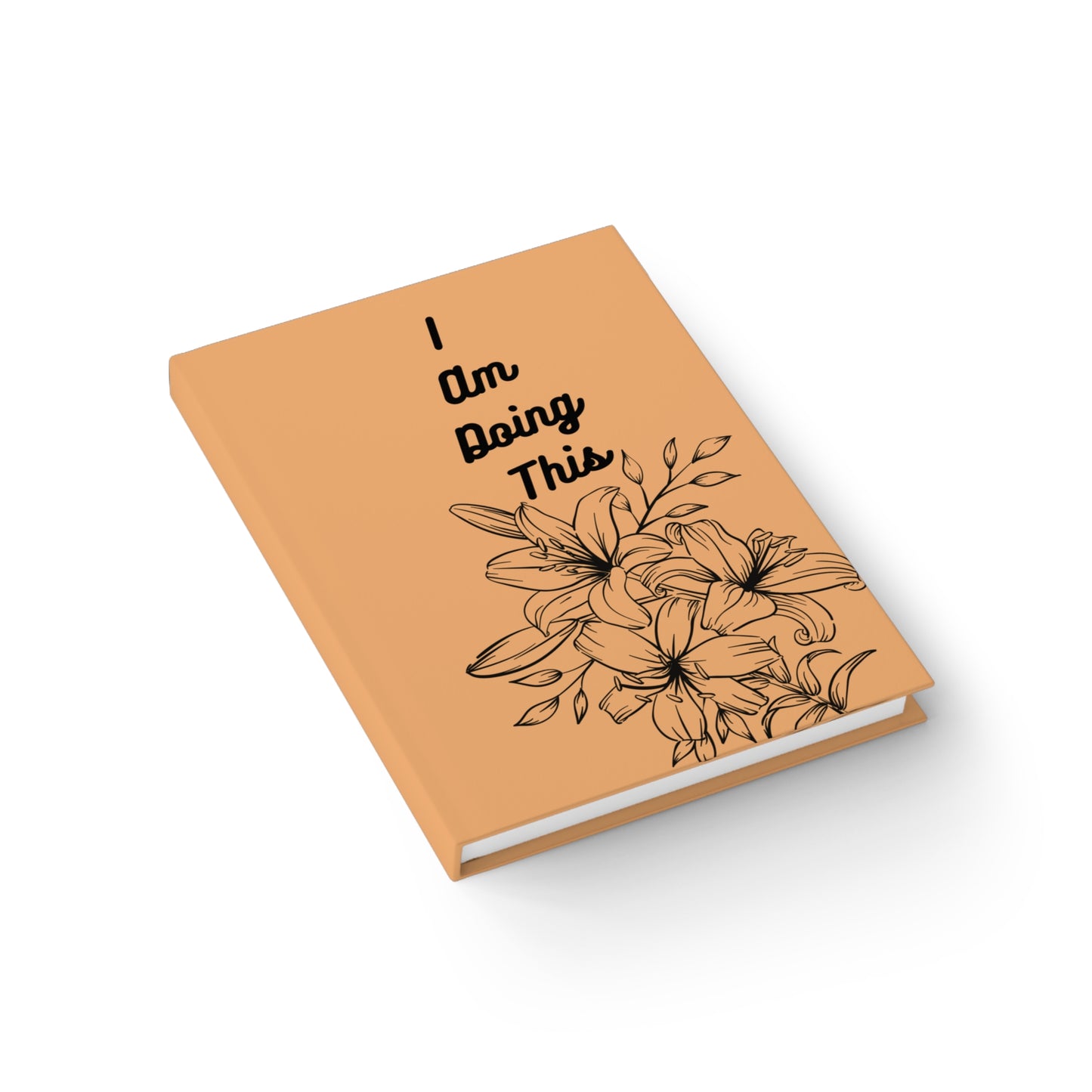 Floral Inspirational Journal - "I Am Doing This" Motivational Notepad, Daily Planner, Gift for Writers, Self-Care, Goal Setting