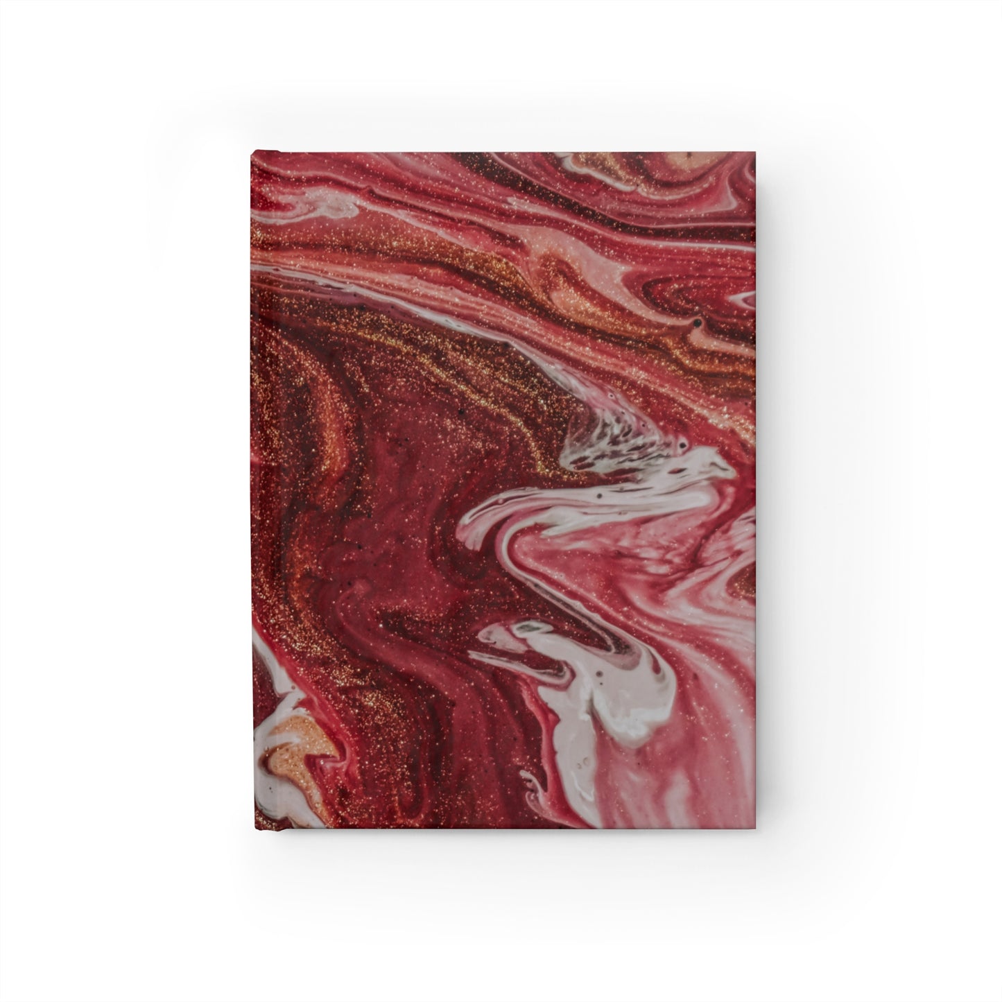 Elegant Marble Red and Gold Design Journal/Sketchbook - Blank, Artistic Notebook, Gift for Writers, Daily Reflection, Doodles