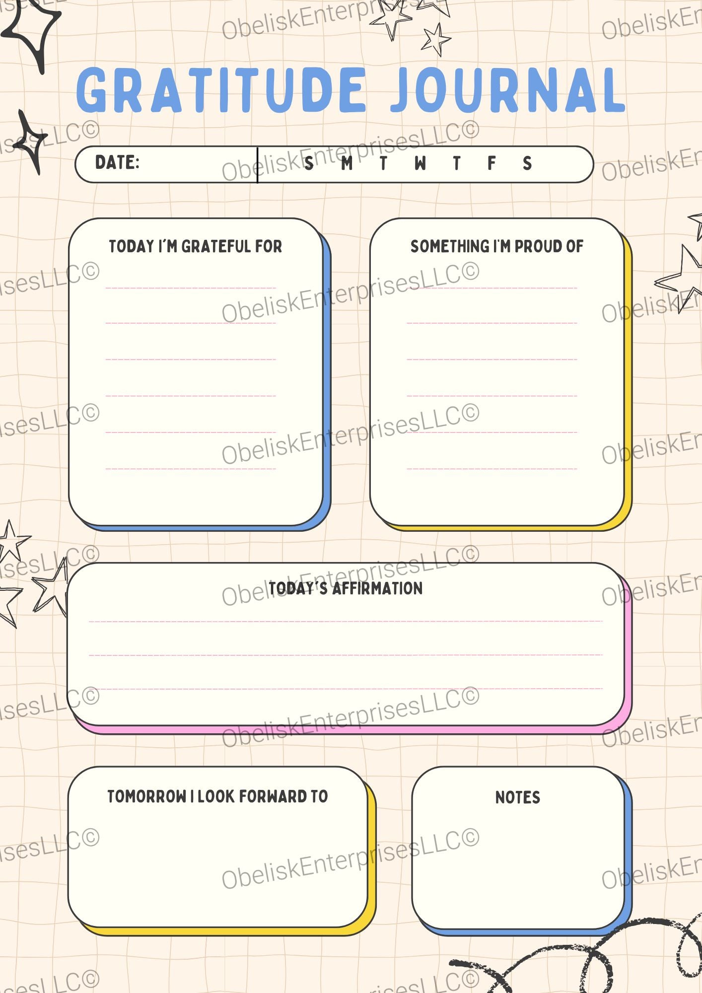 Mindful Daily Journal – Gratitude, Affirmations, Reflections & Tomorrow’s Intentions
