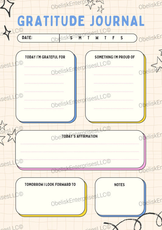 Mindful Daily Journal – Gratitude, Affirmations, Reflections & Tomorrow’s Intentions